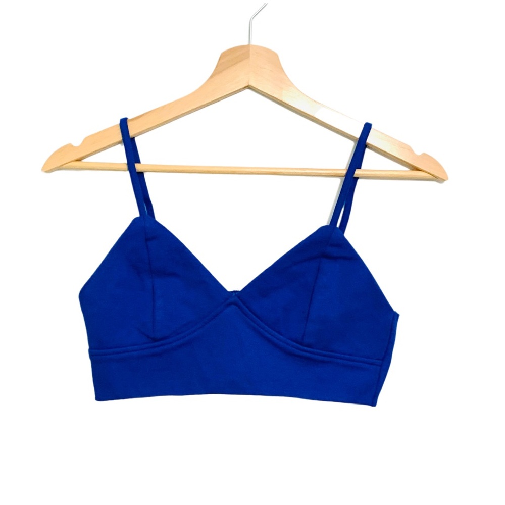 Revolve x Super Down Navy Blue Crop Top Back Zip Tank Top Size Small NWOT